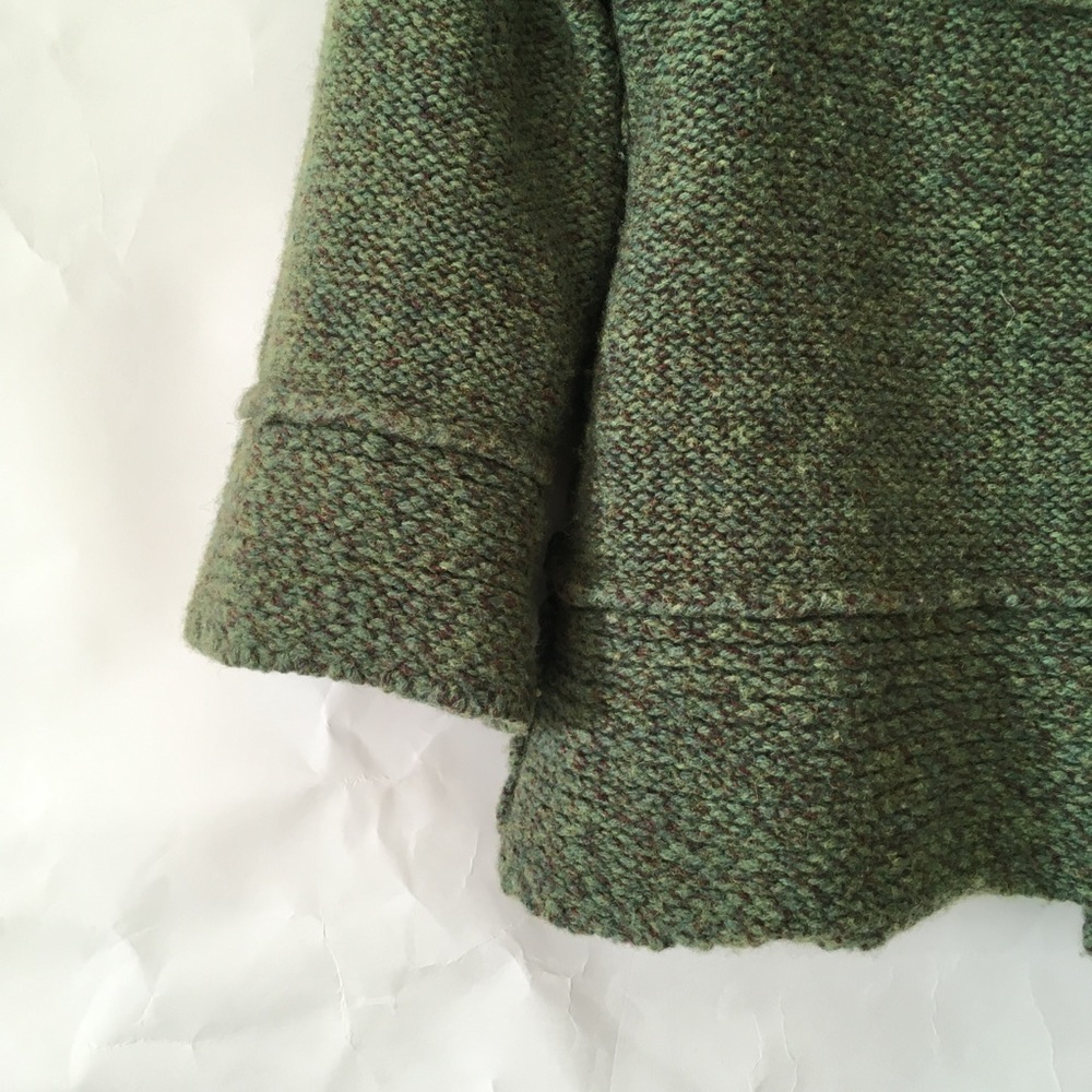 FP// vintage wool crop cardigan wood buttons XS - Picture 4 of 8